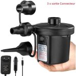 Ley gonfleur dégonfleur electrique pompe à air electrique portable avec 3 buses pour matelas gonflable ... Ley gonfleur dégonfleur electrique pompe à air electrique portable avec 3 buses pour matelas gonflable ...