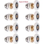 Leyshop 8 x 19mm roulettes porte de douche roue porte coulissante douche en laiton Leyshop 8 x 19mm roulettes porte de douche roue porte coulissante douche en laiton