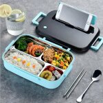 Licai lunch box portable 304 en acier inoxydable bote  bento tanche rcipient alimentaire pour enfants ...