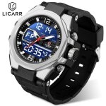 Licarr mode double affichage montres sports quartz montres luxe homme num�rique montres ext�rieur �tanche ...