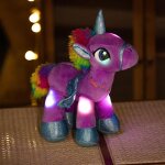 Licorne en peluche de 30 cm avec veilleuse led - peluche lumineuse en coton pp - cadeau id�al pour les ...