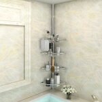Lifewit etagère de douche télescopique etagère d?angle organisateur de produits de salle de bain shampooing ... Lifewit etagère de douche télescopique etagère d?angle organisateur de produits de salle de bain shampooing ...