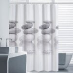Rideau de douche - lifewit - galet imprim - impermable - 180x180cm - 12 anneaux crochets