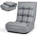 Lifezeal fauteuil relax pliant chauffeuse convertible avec r�gulateur � 5 positions de la t�te et r�gulateur ...