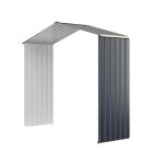 Lifezeal kit d?extension 213x64x195cm pour abri de jardin m�tal pour cabanon de jardin abri � v�lo ext�rieur ...