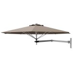 Lifezeal parasol mural dia. 250 cm parasol d�port� en polyester 240g 8 baleines parasol de jardin / march� ...