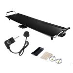 Lifezeal plancha lectrique antiadhsif 90x23cm 6 - 8 personnes 1800w chauffage rapide et 5 niveaux de ...