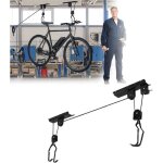 Lift de v�lo - palan m�canique - jusqu� 20 kg - acier lamin� et nylon - crochets caoutchout�s