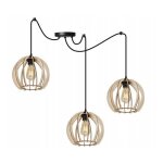 Light - home abat jour suspension luminaire lustre araignée - en metal et bois - À 3 lumières - e27 - ... Light - home abat jour suspension luminaire lustre araignée - en metal et bois - À 3 lumières - e27 - ...