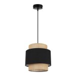 Light - home boho abat jour suspension luminaire lustre - moderne plafond - e27 -  1 lumires - noir ...