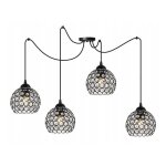 Light - home crystal spider abat jour suspension luminaire lustre araigne - moderne - metal et verre ...