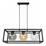 Light - home hage cage abat jour suspension luminaire lustre - moderne - metal et verre -  3 lumires ...