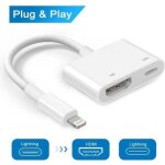 Lightning vers c�ble adaptateur hdmi adaptateur av num�rique pour iphone x - 8 - 7 - 6 ipad air - mini ...