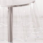 Nappe cristal ronde - décor ligne - 180 x 180 cm - pvc transparent - biais coloré - lavable à la main ... Nappe cristal ronde - décor ligne - 180 x 180 cm - pvc transparent - biais coloré - lavable à la main ...