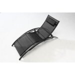 Limea - lot de 2 transats ajustables noirs avec coussin Limea - lot de 2 transats ajustables noirs avec coussin