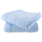 Lot de 2 serviettes invit en coton bouclette ponge avec bande  broder en toile aida