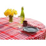 Linandelle nappe tissu coton carreaux vichy nelly - 150 x 150 cm - rouge Linandelle nappe tissu coton carreaux vichy nelly - 150 x 150 cm - rouge