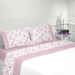 Parure housse de couette coton flanelle 57 fils imprimé margarida Parure housse de couette coton flanelle 57 fils imprimé margarida