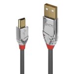 Cble usb 2. 0 type a vers mini - b - lindy - cromo line - 1m - double blindage - contacts plaqus or ...