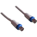Cble antenne mle / femelle (cble 17 vatc) 5m00 - lineaire - cble tv - blanc