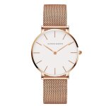 Lingyue haute qualit femmes montre de luxe en acier inoxydable maille or rose montre - bracelet  quartz ...