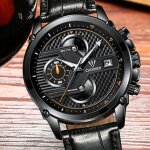 Lingyue montre bracelet homme - quartz  double affichage - mouvement multifonction - tanche led numrique ...