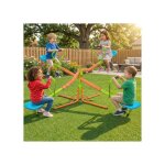 Linhoo balan�oire � bascule 4 places 360� pour enfants avec si�ges en plastique structure stable aire ...