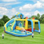 Linhoo ch�teau gonflable 5 en 1 avec toboggan et piscine parc aquatique pliable pour enfants 3 - 10 ans ...