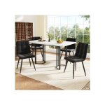 Linkhoo ensemble salle � manger et extensible (5 pi�ces)4 chaises salle � manger table � manger rectangulaire ...