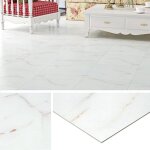 Lino sol adhesif chambre marbre blanc et or lle pvc adhesive sol salle de bain marbre 32 lles marbre ...