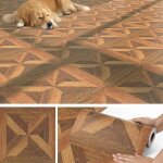 Lino sol rouleau effet parquet adhesif sol imitation bois retro lle pvc adhesive sols 30x120cm bois marron ...