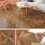 Lino sol rouleau effet parquet fonc� 30x450cm revetement de sol pvc en rouleau lino 30x450cm bois marron ...