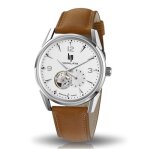 Lip himalaya - montre homme - 671558 - cuir marron - cadran argent - c?ur battant