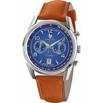 Lip himalaya - montre homme - 671597 - chronographe - cuir marron - cadran bleu - date