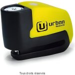 Liquidation - urban - antivol moto bloque disque alarm + 6mm jaune 120db + housse