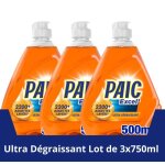 Paic liquide vaisselle excel ? nettoie - d�graisse ? 500ml ? lot de 3
