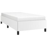 Cadre de lit - cuque - ab347222 - similicuir blanc - 90x190 cm - design contemporain