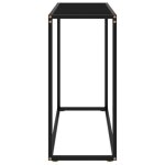 Table console - cuque - ab322808 - noir - verre tremp - 80x35x75 cm