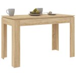 Table de salle à manger - cuque - chêne sonoma - 120 x 60 x 76 cm - aggloméré - design contemporain Table de salle à manger - cuque - chêne sonoma - 120 x 60 x 76 cm - aggloméré - design contemporain