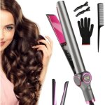 Lisseur boucleur cheveux 2 en 1 - fer  lisser professionnel en cramique tourmaline chauffe rapide avec ...