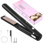 Lisseur cheveux sans fil - estampille - 2 en 1 - c�ramique - temp�rature r�glable 140�c - 200�c - noir ...