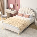 Lit 140 x 190 cmstructure de lit 140 x 190 cmlit adultelit doublelit rembourr�tissu en velourscadre de ...