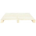Lit 160x200cm - vidaxl - cadre de lit de palette moderne - sans matelas - bois massif pin l2938