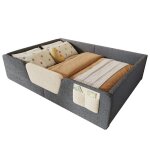 Lit adulte 140x190 cm - velours gris - barri�res amovibles et poche de rangement