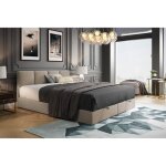Lit adulte 180x200 cm royal - avec matelas ressorts intgr rangement et surmatelas - tissu velours ? ...