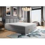 Lit adulte 180x200 cm royal - avec matelas ressorts intgr rangement et surmatelas - tissu velours ? ...
