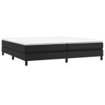 Lit adulte - 200x200 cm lit double cadre de lit - moderne cadre de lit � ressorts - noir 200x200 cm similicuir ...