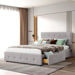 Lit adulte fortuna lai - dreammespace - 140x200cm - 2 places - contemporain - velours - gris