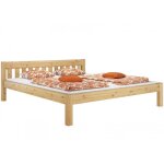 Lit adulte pin massif naturel design scandinave 180x200 y compris sommier et 2 matelas 60. 38 - 18m2