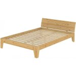 Lit adulte en pin naturel 160x200 lit robuste design moderne avec sommier à lattes 60. 62 - 16 Lit adulte en pin naturel 160x200 lit robuste design moderne avec sommier à lattes 60. 62 - 16